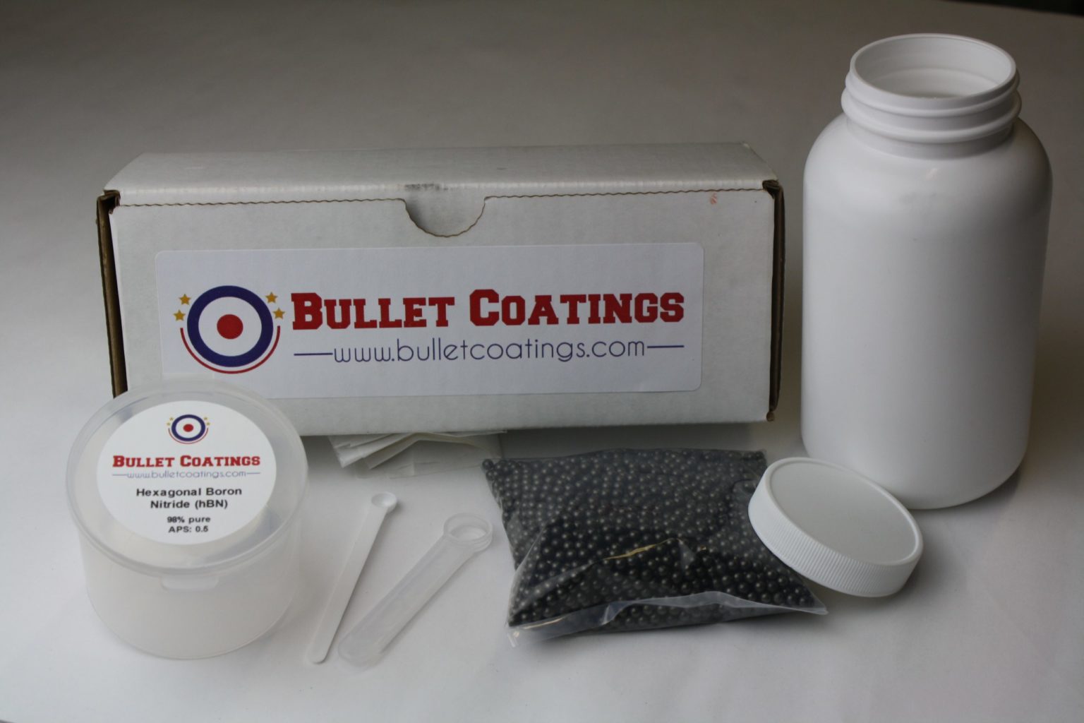 Hex boron Nitride (hBn) reloading bullet coating tumbling vibrating kit